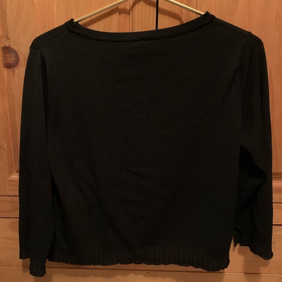 Eileen Fisher Light Viscose Boxy Knit Detail Top L - Picture 4 of 8